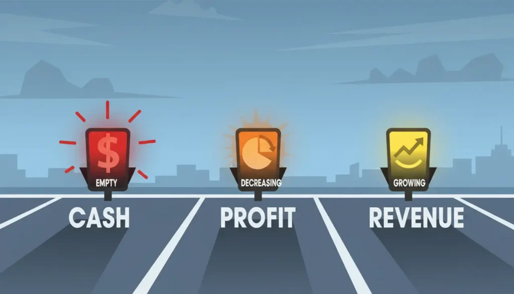 Cash vs profit vs revenue test checklist for business owners to diagnose the real money bottleneck