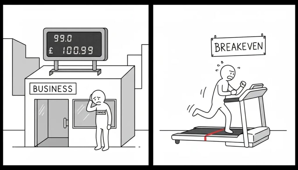 Calculate break-even: Updating break-even sales when fixed costs change month to month